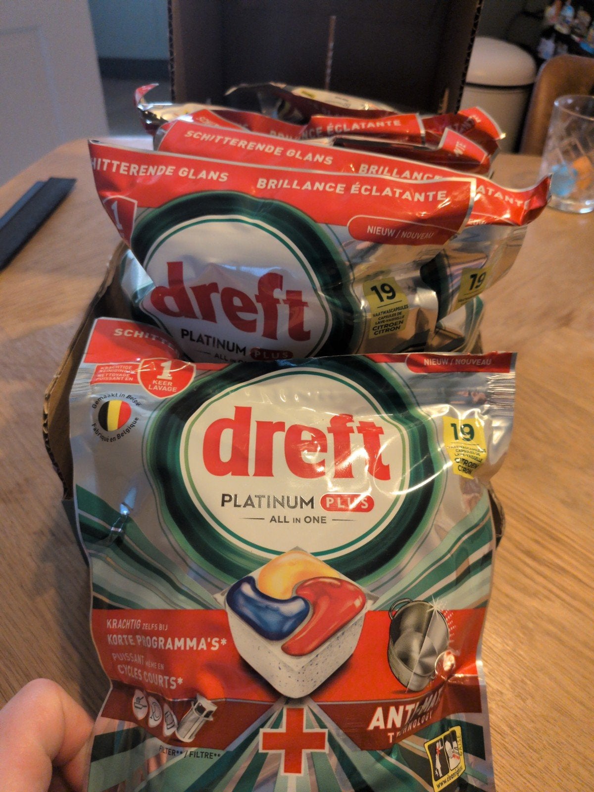 6 zakken Dreft Platinum Plus All in One vaatwastabletten, Ophalen of Verzenden, Nieuw, Inbouw, Minder dan 85 cm