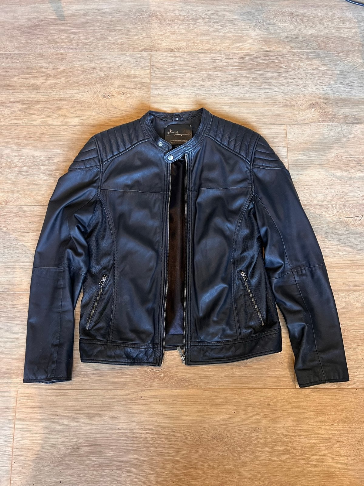 Goosecraft Gallery Leren Jas Zwart Maat XL, Ophalen of Verzenden, Zo goed als nieuw, Maat 56/58 (XL), Zwart