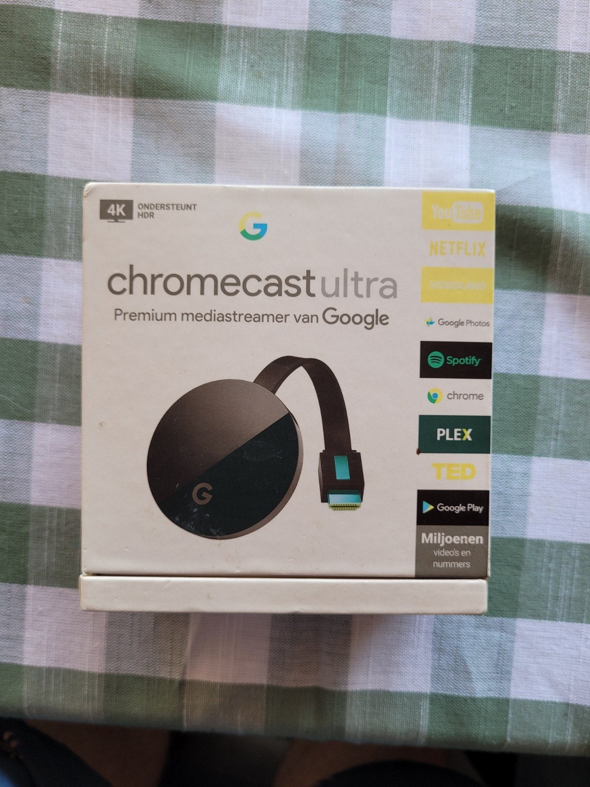 Chromecast Ultra - Kabel beschadigd, werkt perfect, Audio, Tv en Foto, Mediaspelers, Ophalen of Verzenden, Gebruikt, HDMI