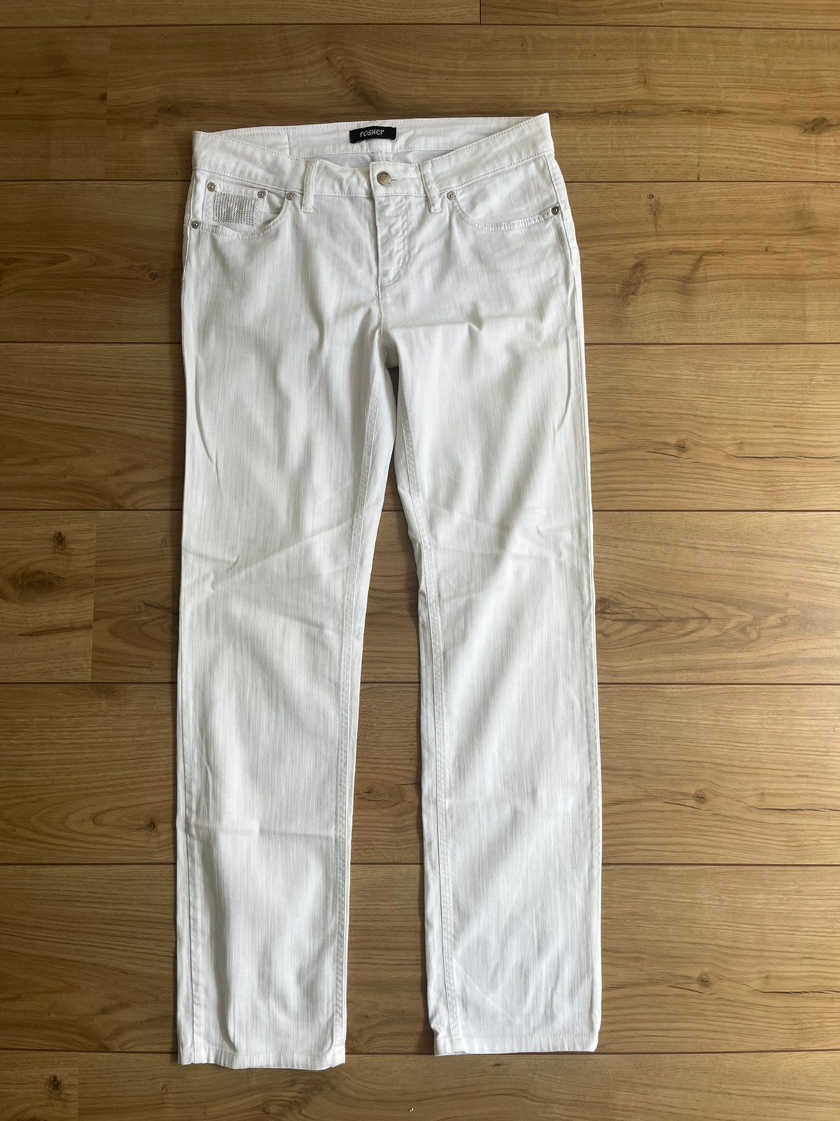 Rosner witte katoenen broek maat 40, Maat 38/40 (M), Wit, Ophalen of Verzenden, Zo goed als nieuw