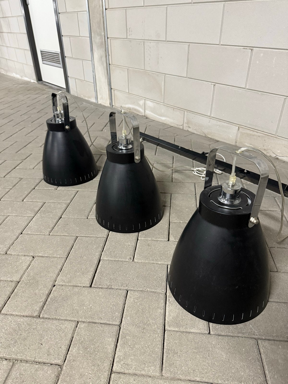 Zwarte hanglamp met 3 spots, Ophalen, Zo goed als nieuw