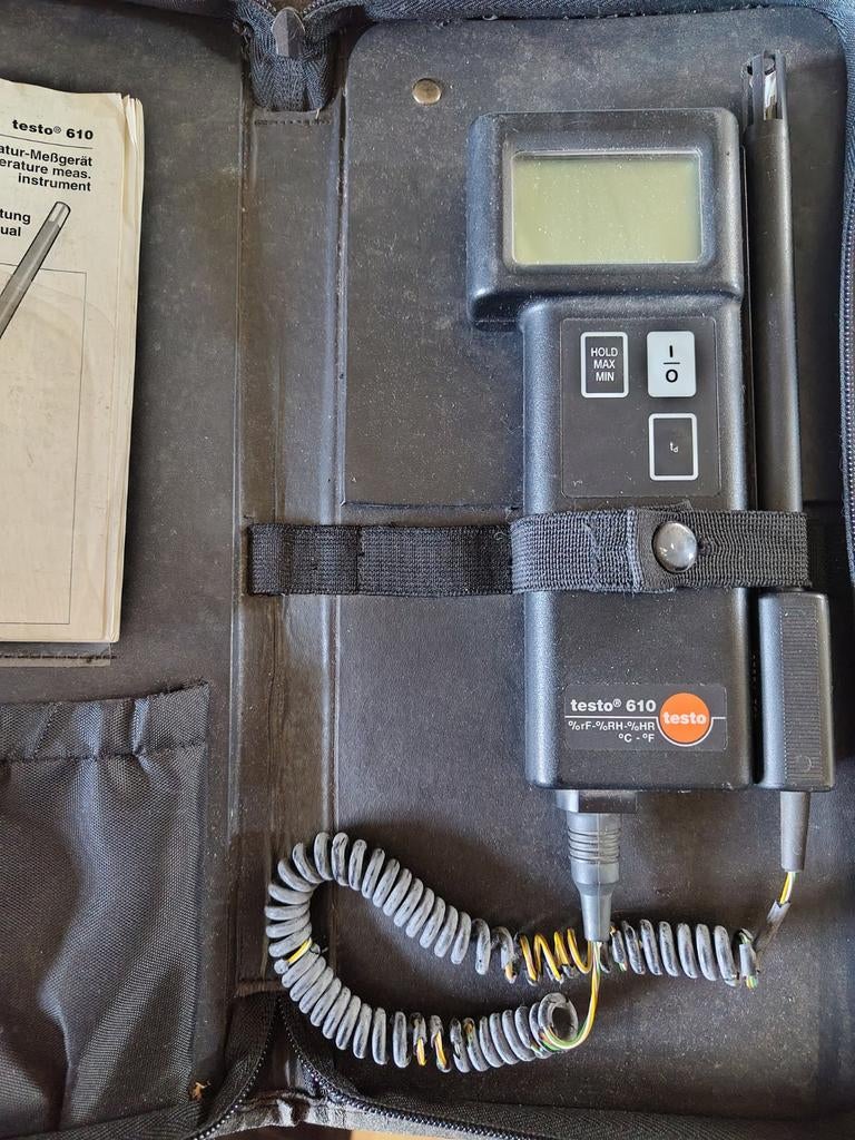Testo 610 Vochtigheid/Temperatuurmeter met handleiding, Ophalen of Verzenden