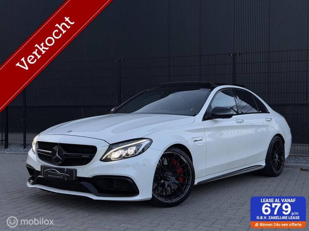 Mercedes-Benz C-klasse AMG 63 S|Downpipes|Pano|360 °|HUD|, Automaat, Achterwielaandrijving, Gebruikt, 510 pk