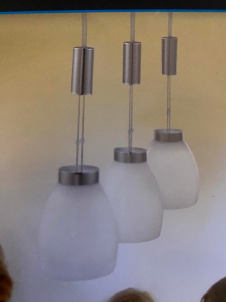 Nieuw! Fischer & Honsel 3 hanglamp led met Metalic kappen., Ophalen, 50 tot 75 cm, Nieuw, Metaal
