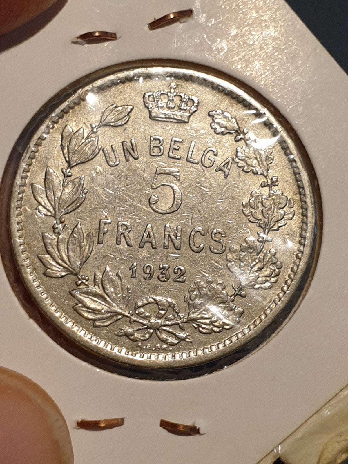 1 belga / 5 franc 1932 Fr (16), Ophalen of Verzenden