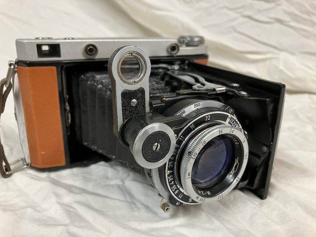 Moskva 5 met Industar-24 f3.5/105mm, Ophalen of Verzenden, Niet werkend, Compact, Overige Merken