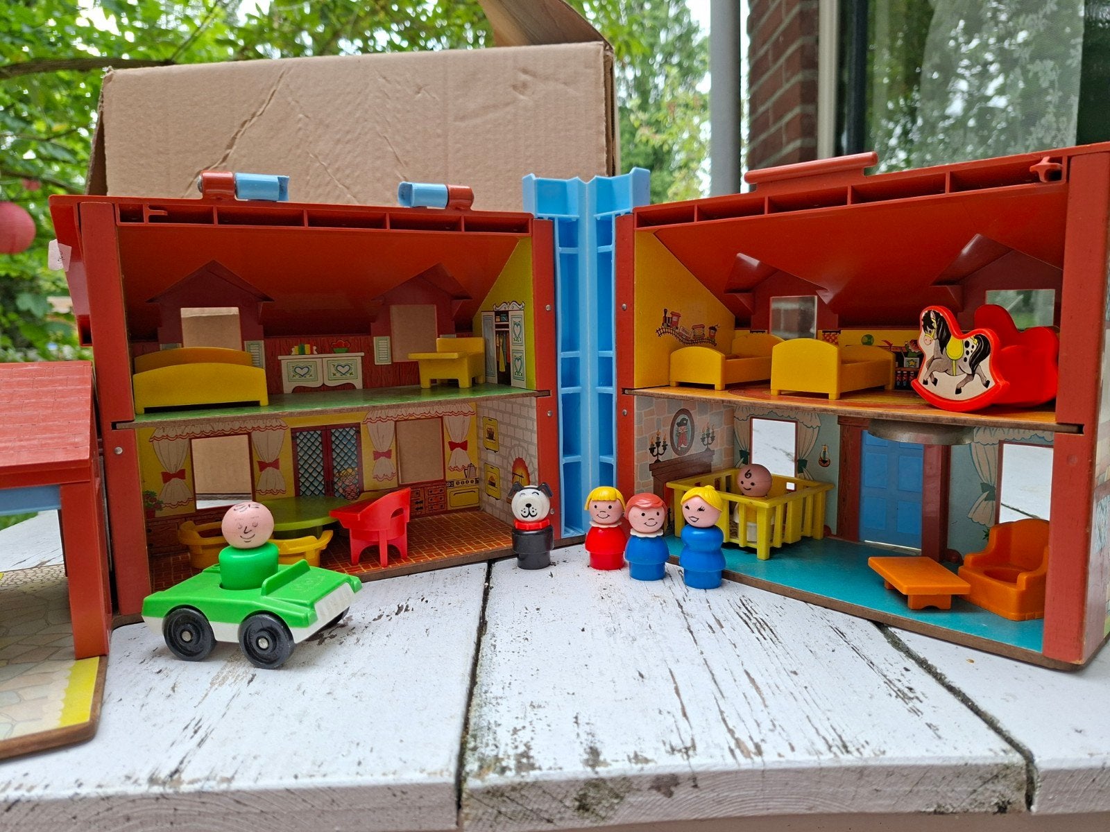 Vintage fisher price poppenhuisje 1969, Ophalen of Verzenden, Speelset