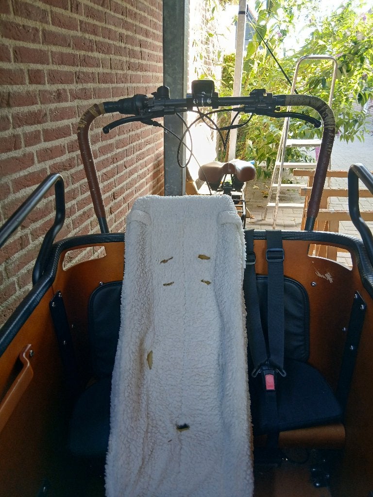 Peuterschaal bakfiets, Ophalen, Autogordel, Zo goed als nieuw, 0 t/m 13 kg