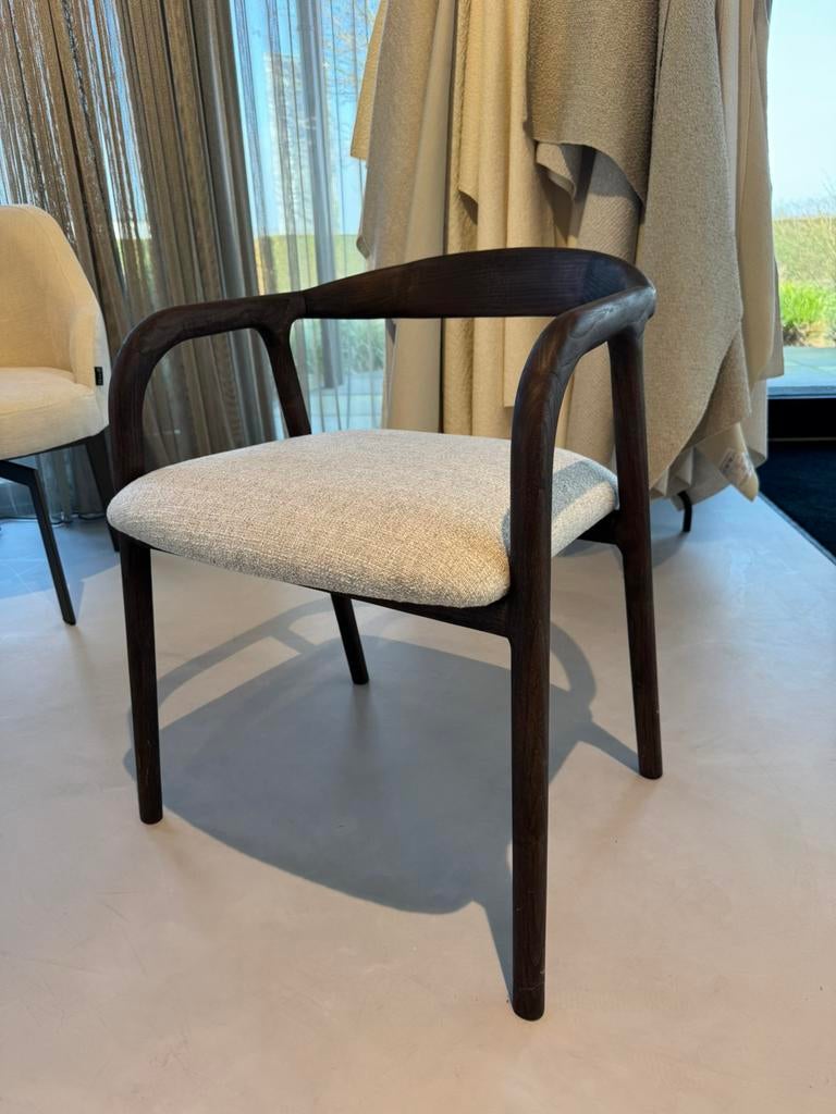 Japandi eetkamerstoelen 4 stuks, Ophalen, Zo goed als nieuw, Stof, Vijf, Zes of meer stoelen