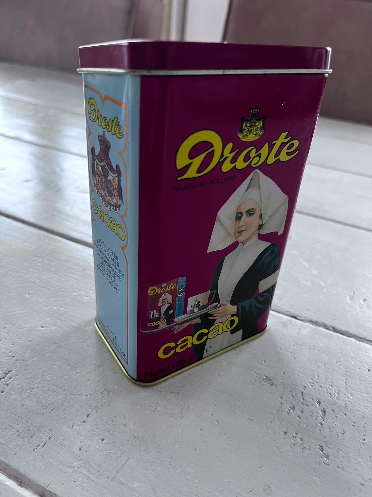 Vintage Droste Cacao Blik - Verpleegster Motief, Ophalen of Verzenden, Gebruikt, Overige, Droste