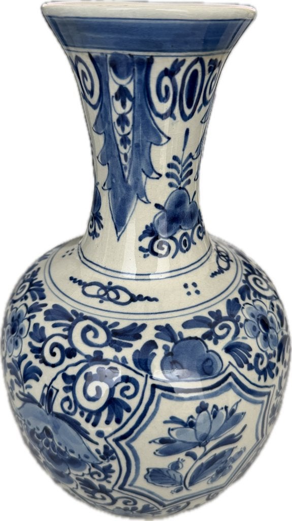 Prachtige Handgeschilderde Delfts Blauwe Vaas, Antiek en Kunst, Ophalen of Verzenden