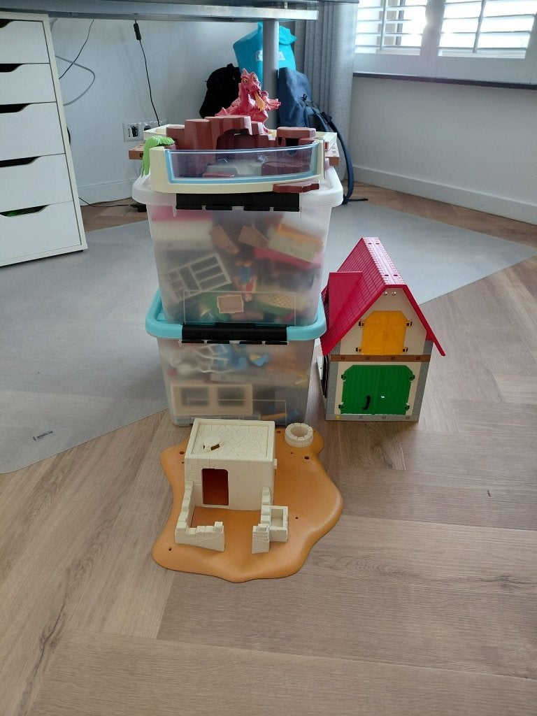 Grote dozen Playmobil (zie foto's), Ophalen, Gebruikt, Complete set
