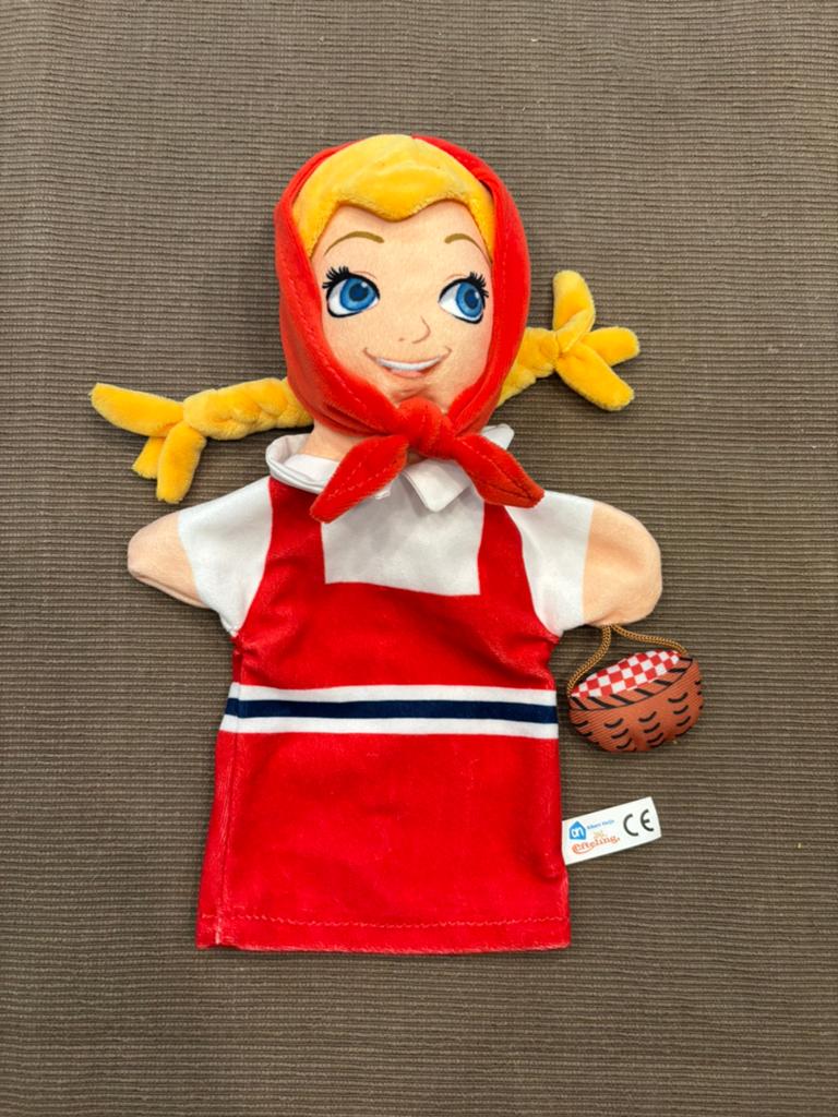 Efteling Handpop Roodkapje - Sprookjesbos Albert Heijn!, Verzamelen, Ophalen of Verzenden, Zo goed als nieuw, Beeldje of Poppetje
