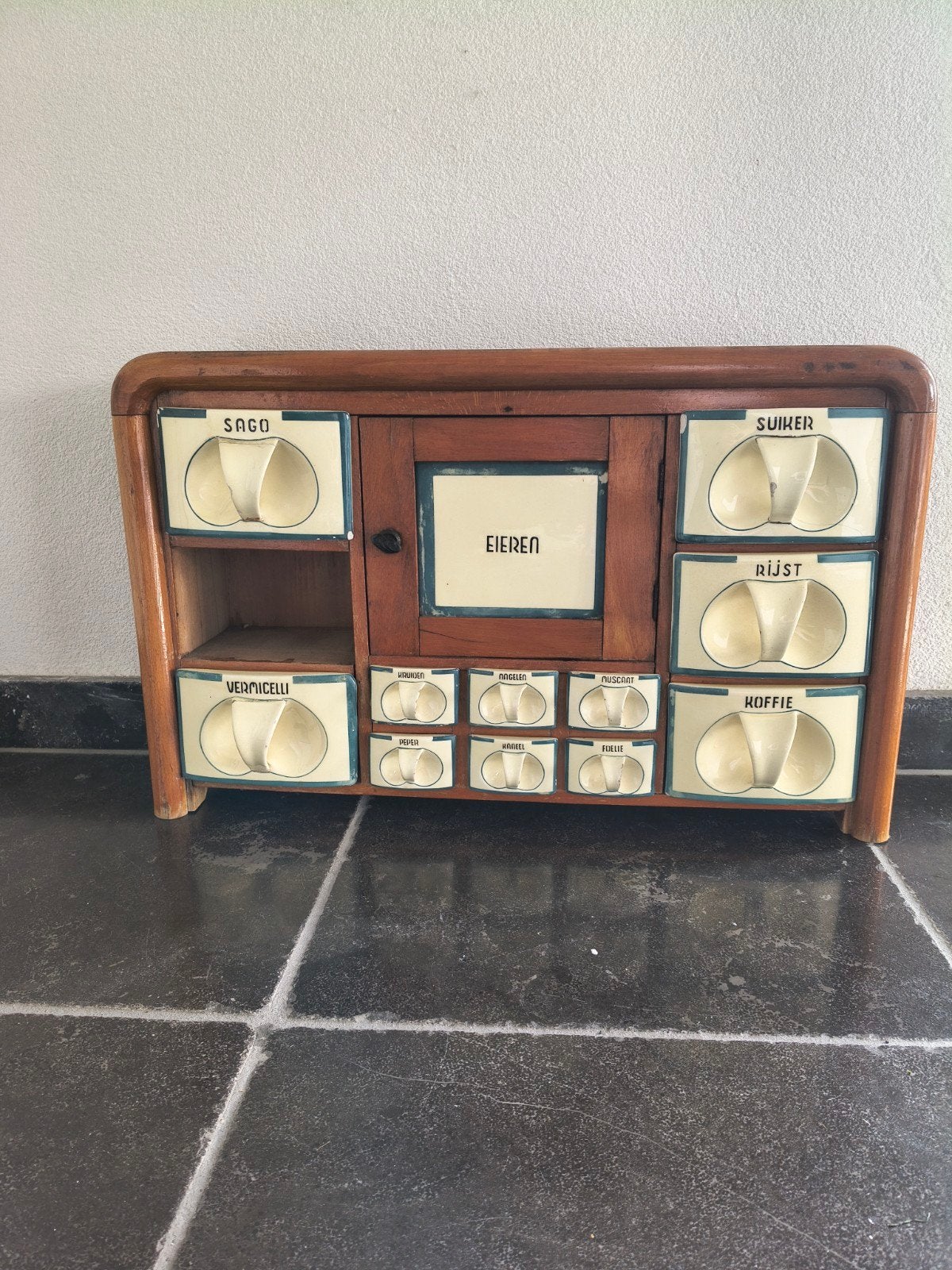 Antieke Keukenrek met Porseleinen Laden, Antiek en Kunst, Ophalen