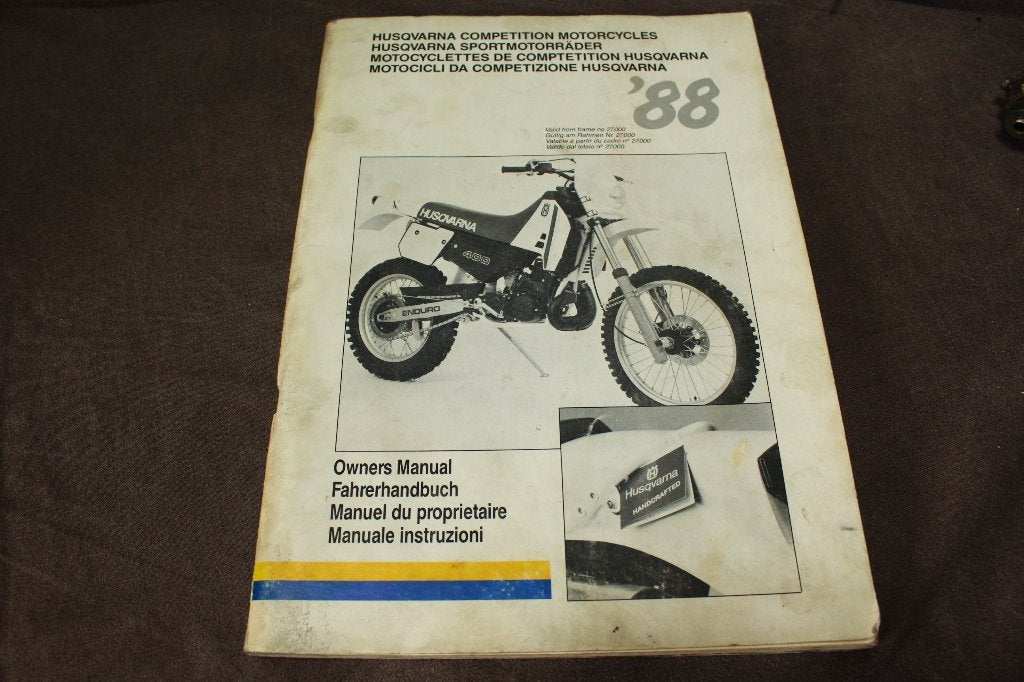 Husqvarna 1988 competition motorcycle owner's manual, Ophalen of Verzenden, Overige merken