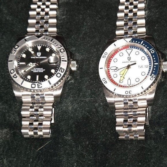 2  orginele Horloge's van Pagani Design. NH35 Full set, Overige merken, Staal, Staal, Verzenden