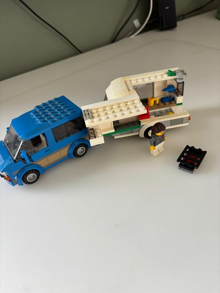 60117 Busje en caravan lego, Ophalen of Verzenden, Zo goed als nieuw