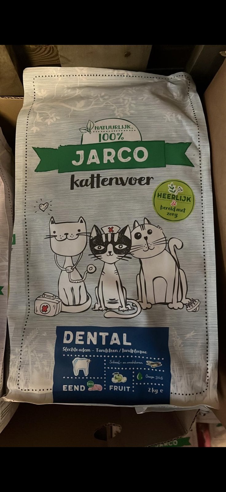 Jarco kattenbrok dental vers Eend 2 kg, Dieren en Toebehoren, Ophalen of Verzenden, Kat