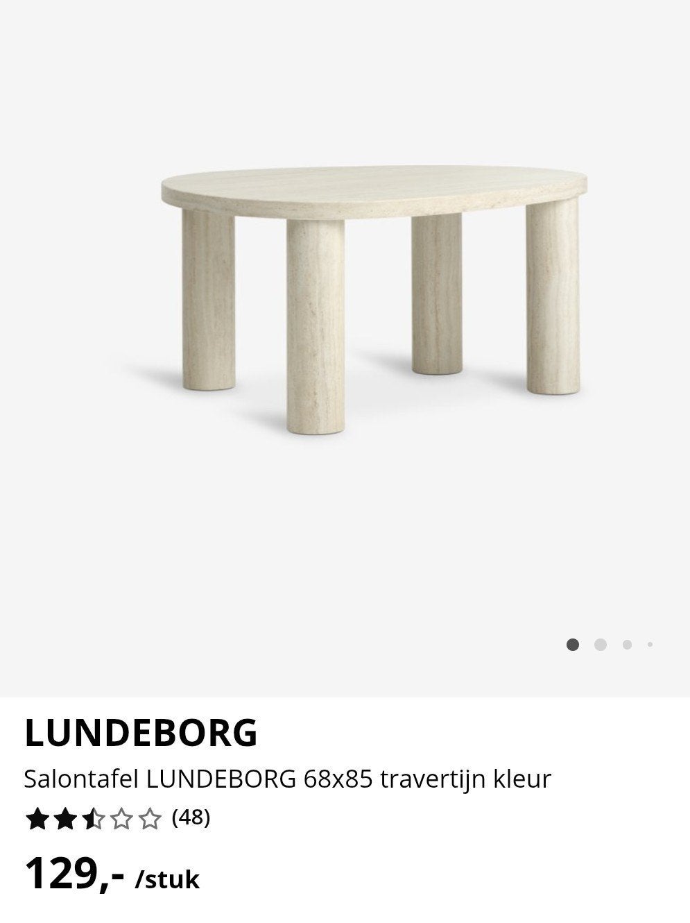 JYSK Lundeborg salontafel set - Nieuwstaat, ongebruikt, Huis en Inrichting, Ophalen, Overige materialen, 50 tot 100 cm, Rond