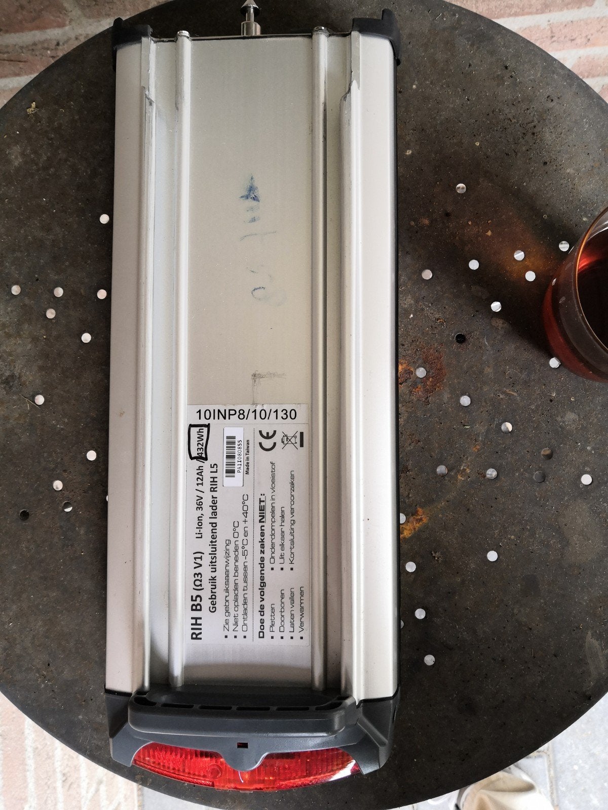 RIH B5 (V3 V1) Li-Ion E-bike accu 36V/12Ah 432Wh, Ophalen of Verzenden, Gebruikt