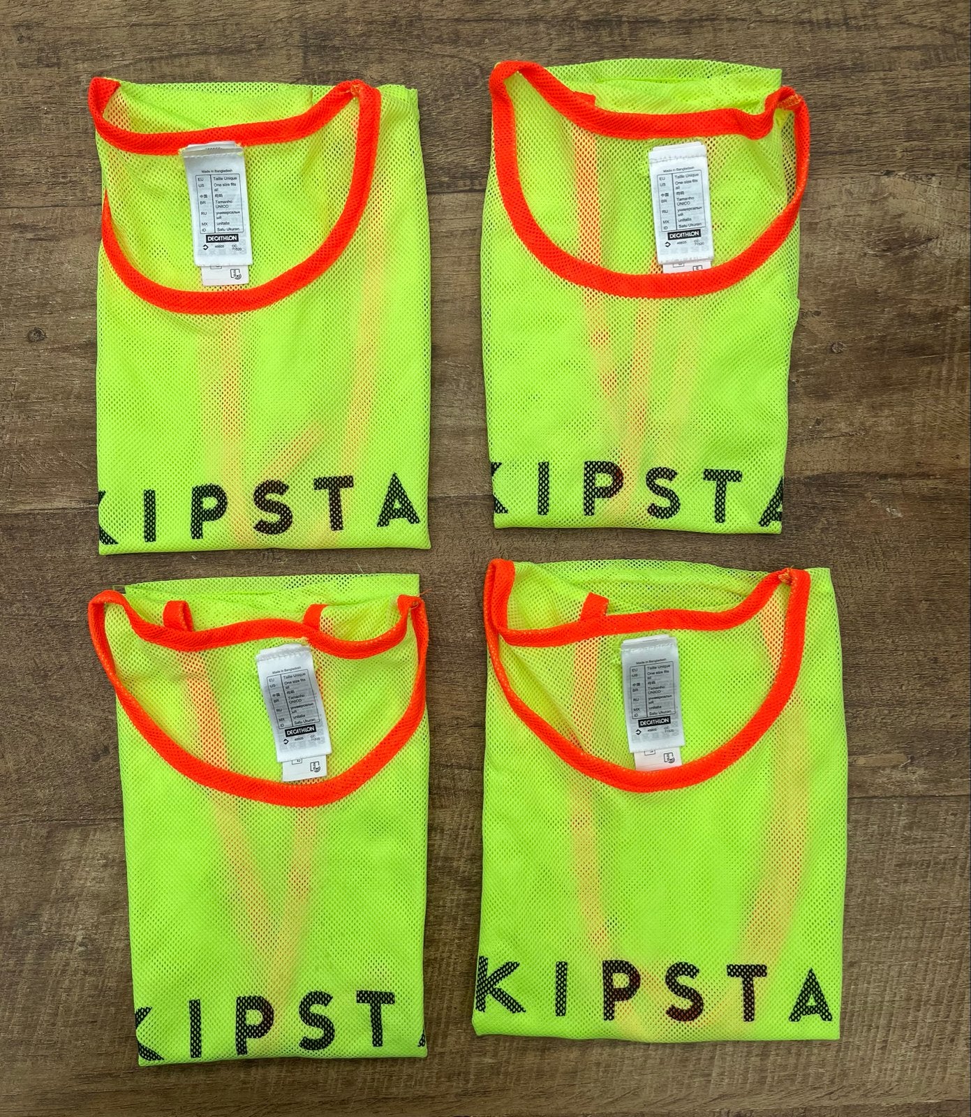 4x KIPSTA Sporthesjes - Neon Geel/Oranje, Ophalen of Verzenden, Zo goed als nieuw, Jongen of Meisje