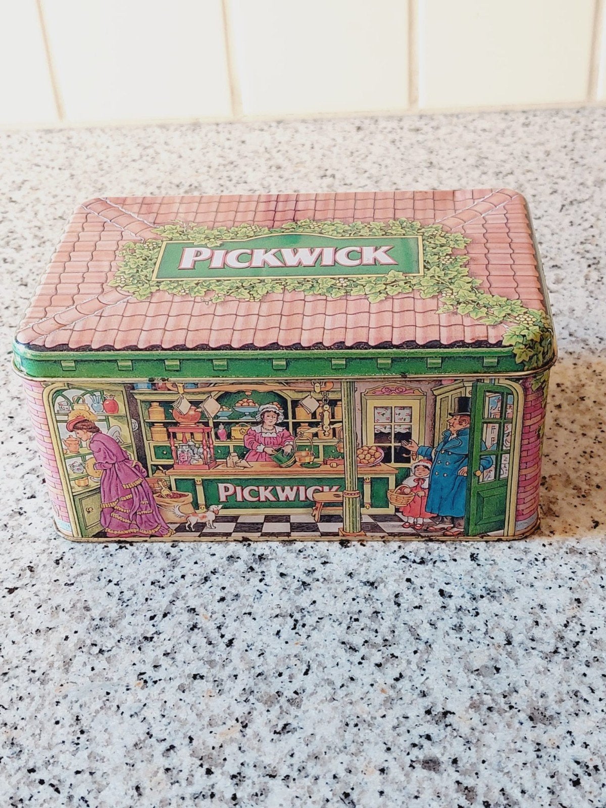 Vintage Pickwick theeblik - Douwe Egberts 1998, Verzamelen, Blikken, Ophalen of Verzenden