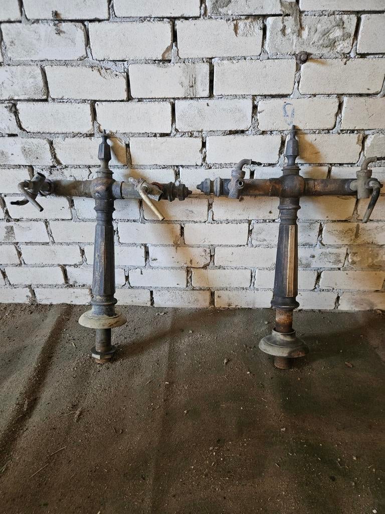 2x Oude Messing Biertap Kranen - Industriële Decoratie, Antiek en Kunst, Ophalen