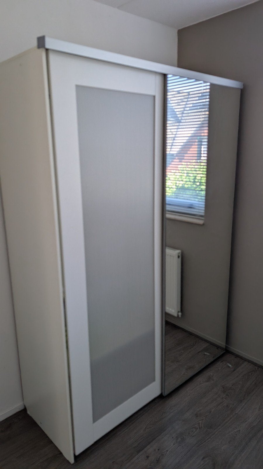 IKEA PAX kast met schuifdeuren en spiegel, Ophalen, Met deur(en), Gebruikt, 200 cm of meer