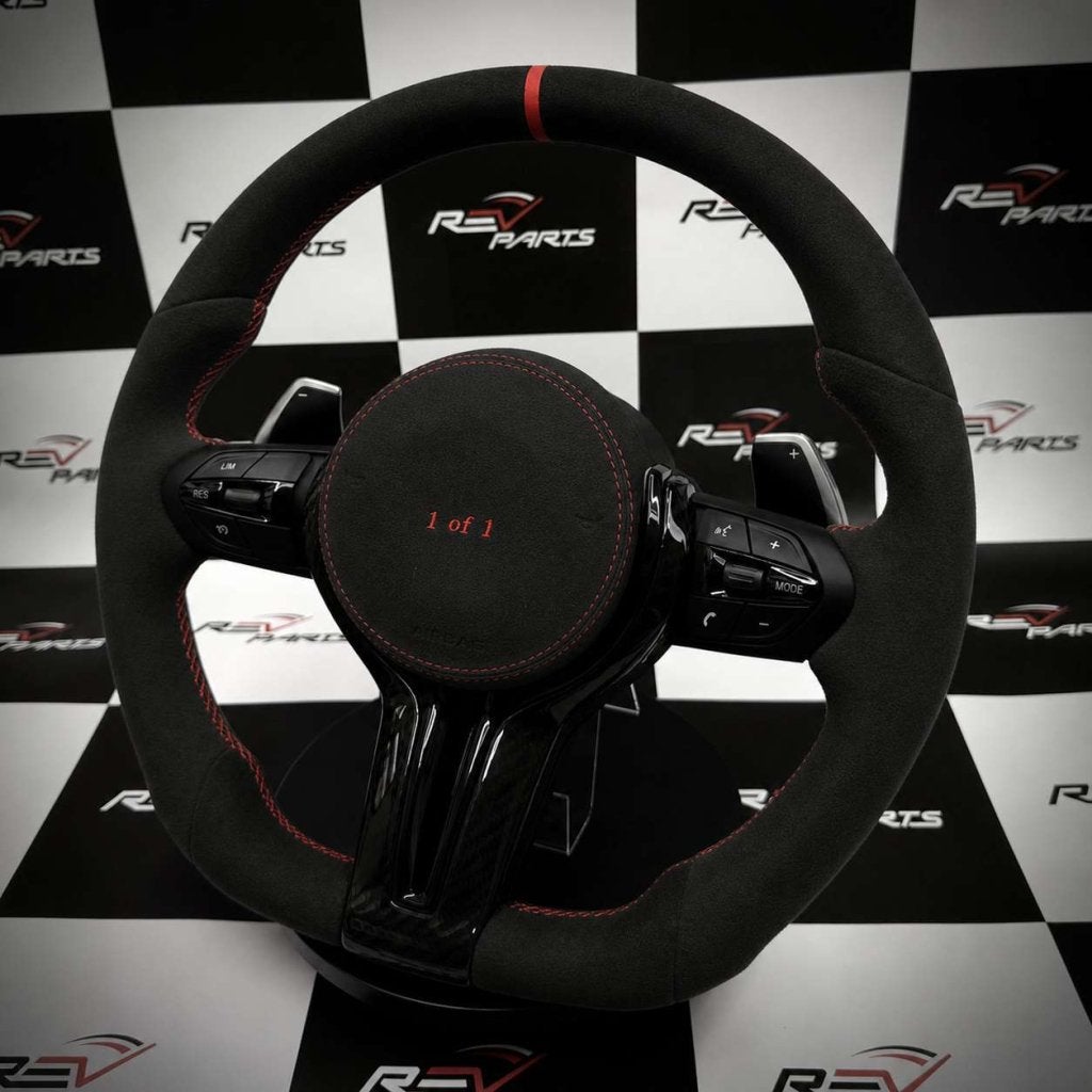 Custom zwart alcantara carbon stuur voor BMW F en E modellen, Ophalen of Verzenden, RevParts, Info@revparts.nl, .