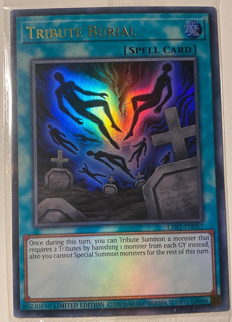 Yu-Gi-Oh! Uncensored Tribute Burial Lost Arts Promo Sealed !, Ophalen of Verzenden, Zo goed als nieuw, Losse kaart, Foil