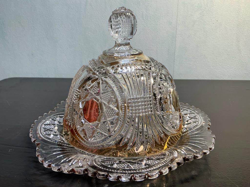 Antieke Duncan & Sons Persglas Boterstolp - Ca. 1900, Ophalen of Verzenden