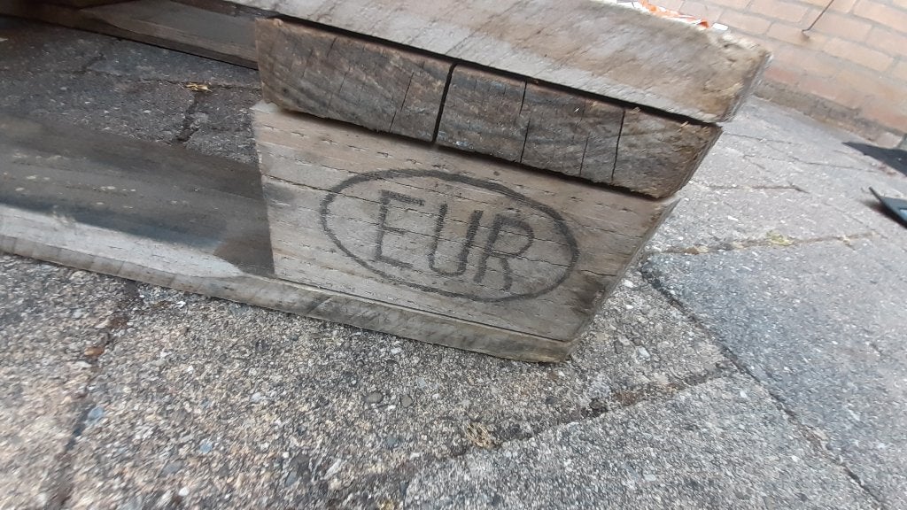 1 Gebruikte Europallet, Doe-het-zelf en Verbouw, Kratten en Dozen, Ophalen, Gebruikt, 100 cm of meer, 60 cm of meer