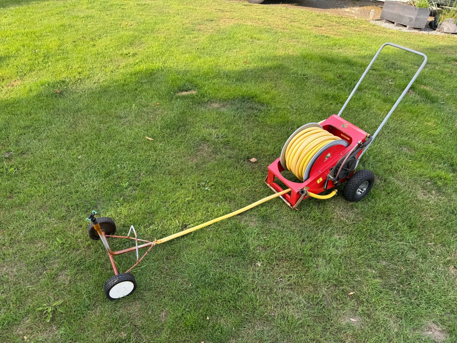ORMA italy Zelfoprollende Slanghaspel voor Beregening 30-35m, Tuin en Terras, Tuinslangen, Ophalen, Gebruikt, Tuinslanghaspel