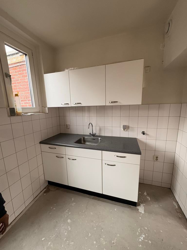 Compacte Keukenblok 3x3 met Bribus kasten, Ophalen, Wit, Enkelwandige keuken, Zo goed als nieuw