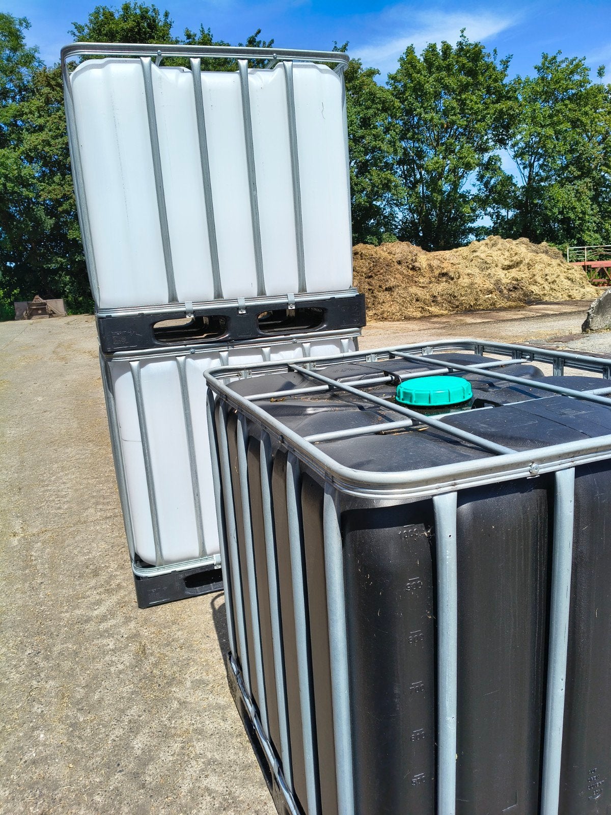 IBC Container 1000 liter, Tuin en Terras, Regentonnen, Ophalen, Kunststof, Met kraantje, 150 liter of meer