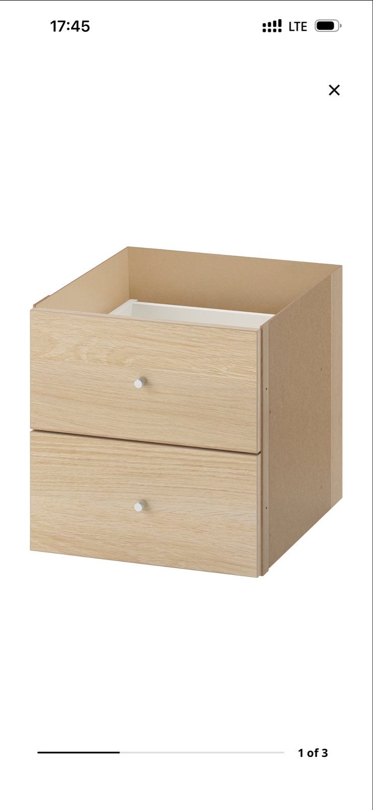 2x IKEA Kallax lade-elementen, licht hout, Huis en Inrichting, Ophalen, Gebruikt