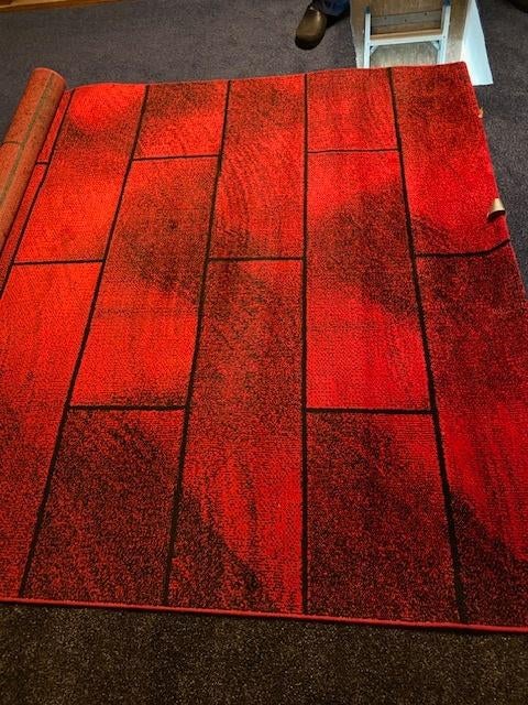 Vloerkleed, Ophalen, Rood, 200 cm of meer, Zo goed als nieuw