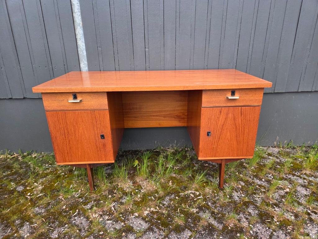 vintage retro teak fineer bureau uit de jaren 60 of 70, Ophalen, Huis en Inrichting