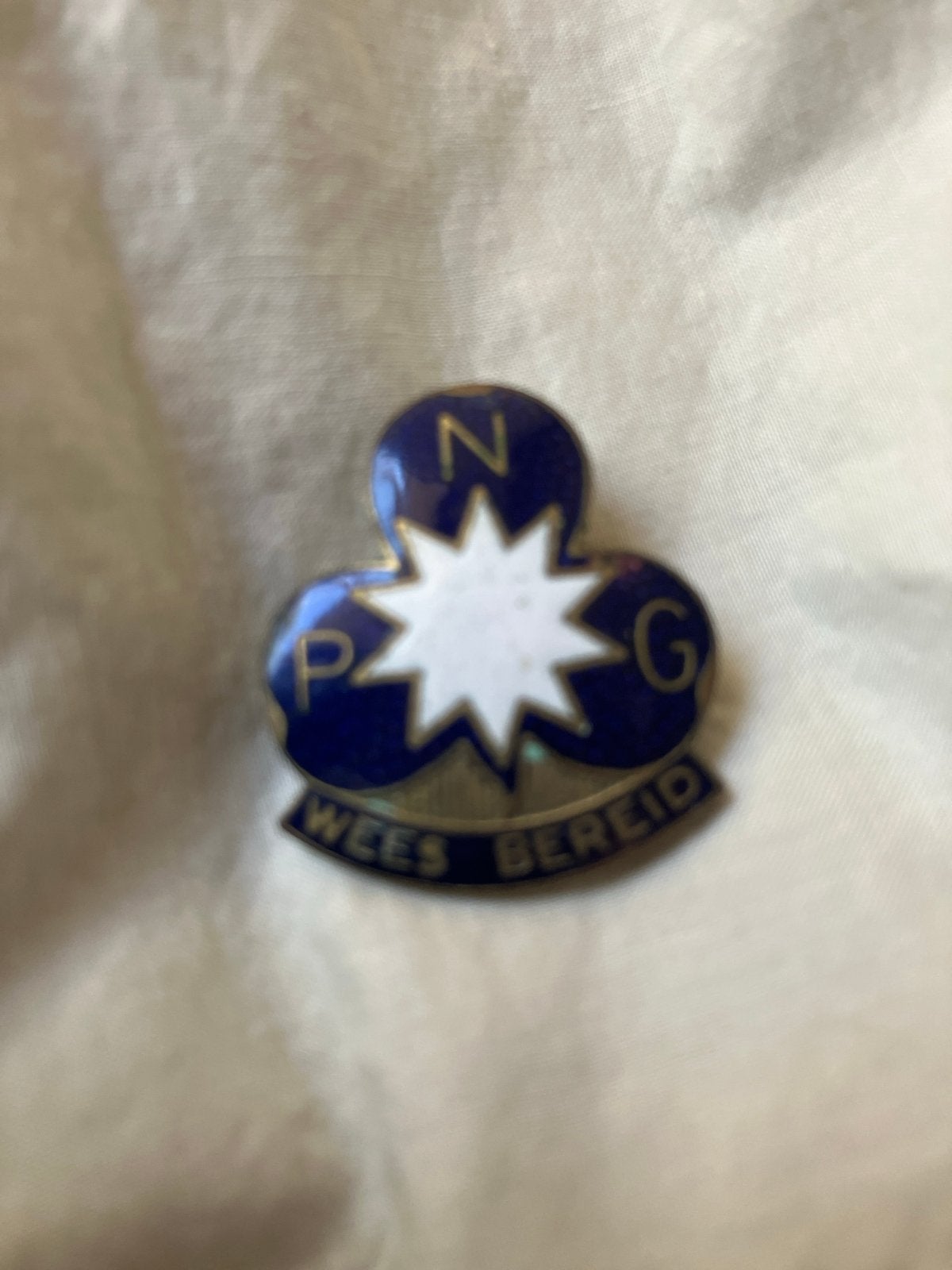 Vintage Emaille Padvindsters Speld - NPG Wees Bereid, Ophalen