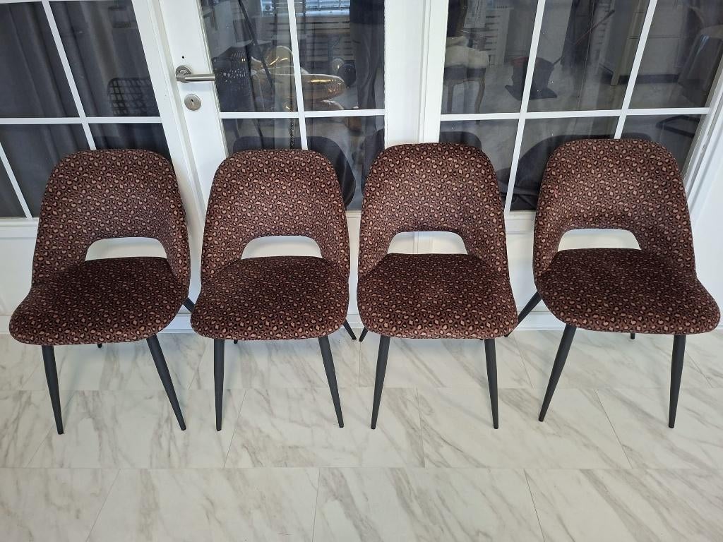 Stoelen set, Huis en Inrichting, Ophalen, Overige materialen, Panterprint, Overige kleuren