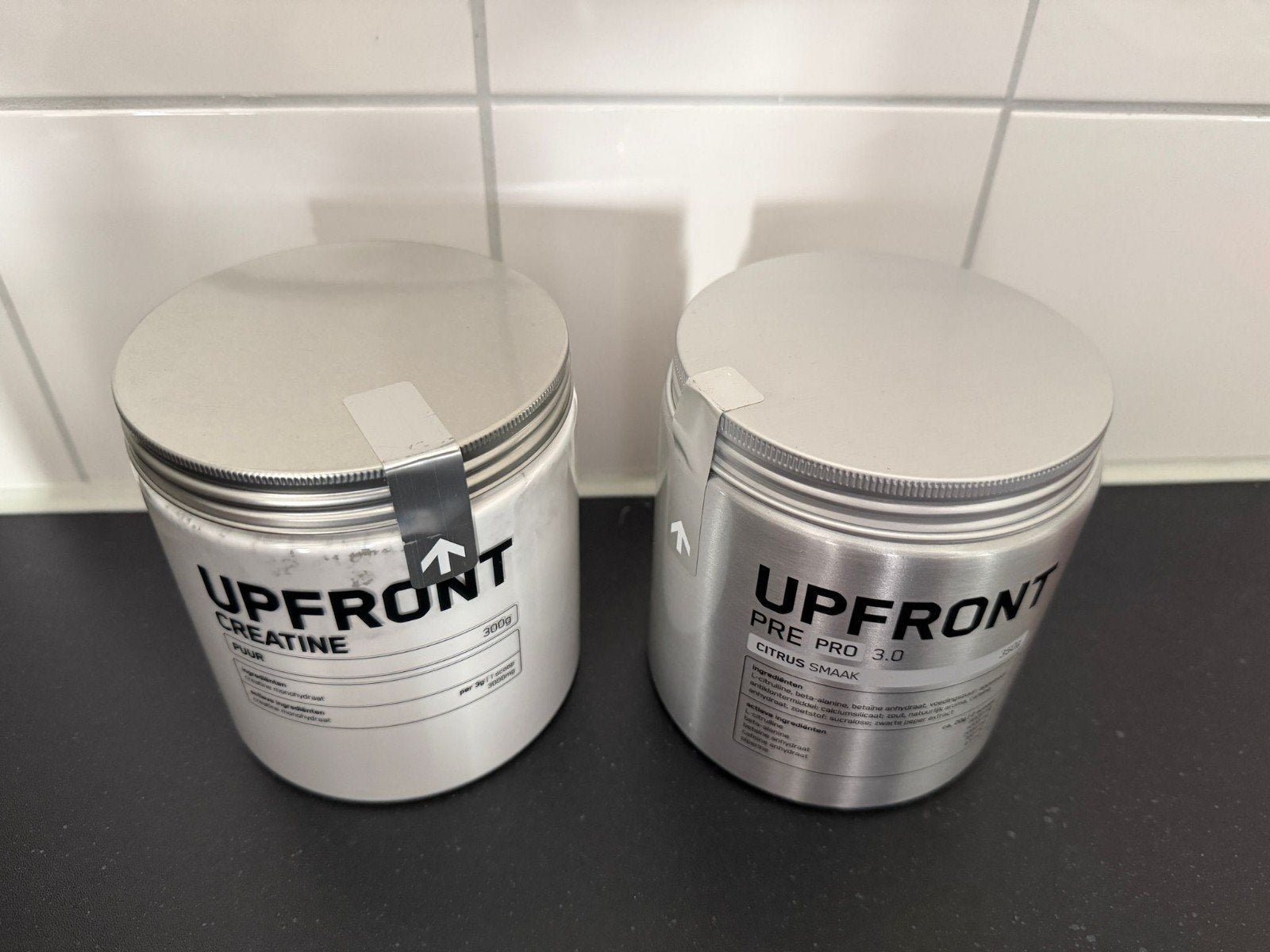 UPFRONT Witte monster Creatine en Pre-Workout Bundel (Nieuw), Ophalen of Verzenden, Nieuw, Poeder of Drank