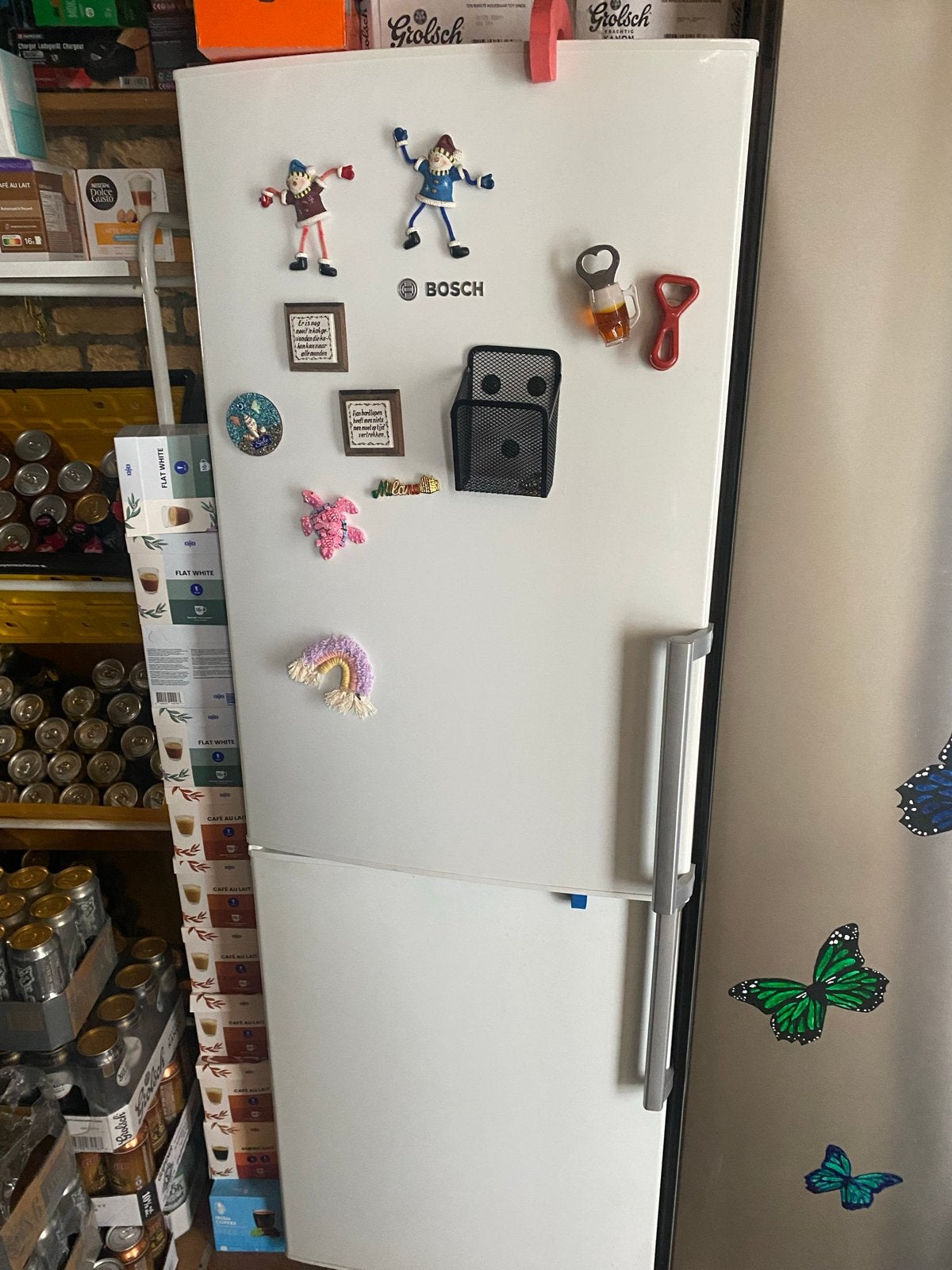 Bosch Exclusiv Koelkast met Vriezer - Wit, Ophalen, Gebruikt, 200 liter of meer, 60 cm of meer