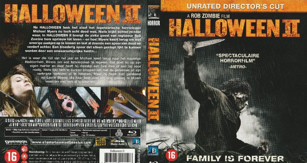 Halloween 2 blu ray ( ned. Ondert. ), Ophalen of Verzenden, Zo goed als nieuw, Horror
