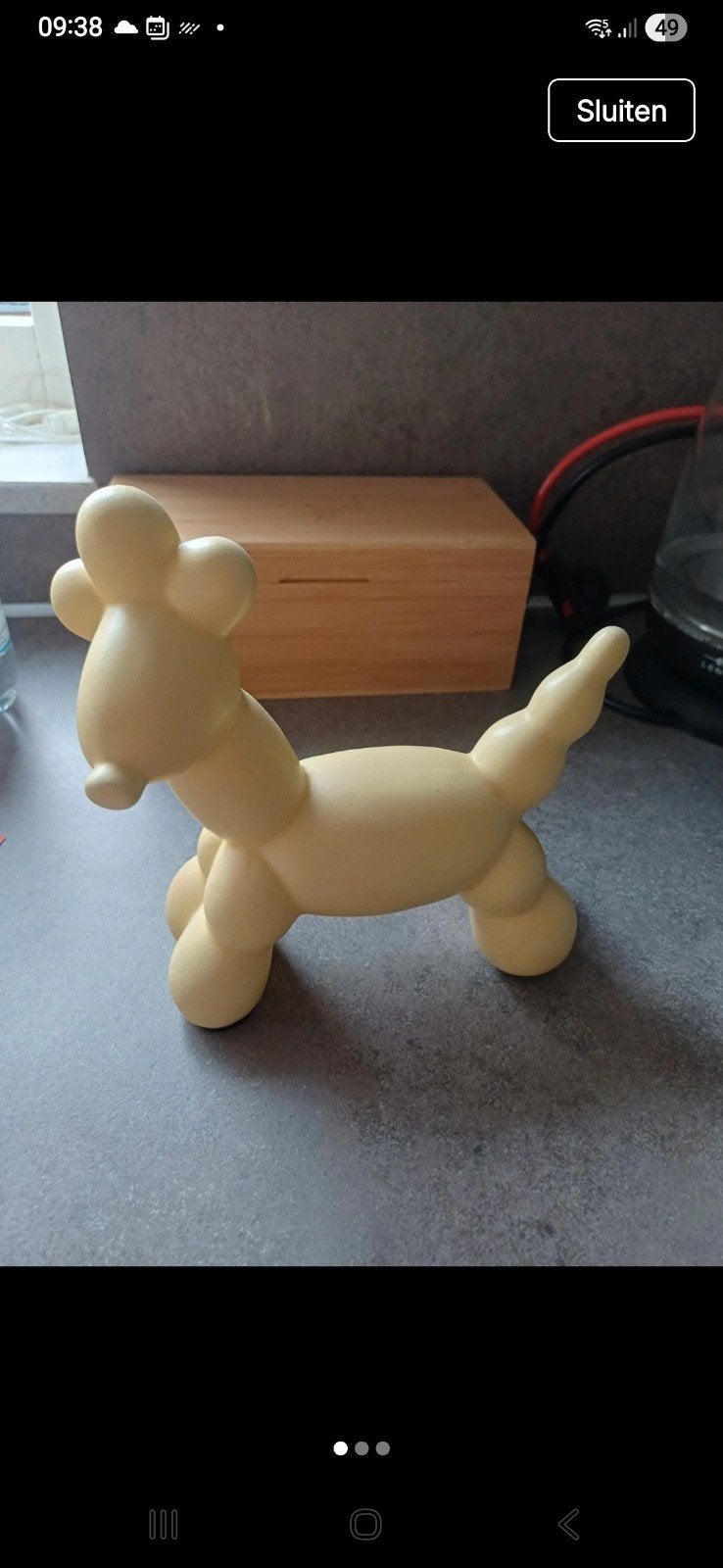 Beeldje ballonhond, Ophalen of Verzenden, Zo goed als nieuw, Dier