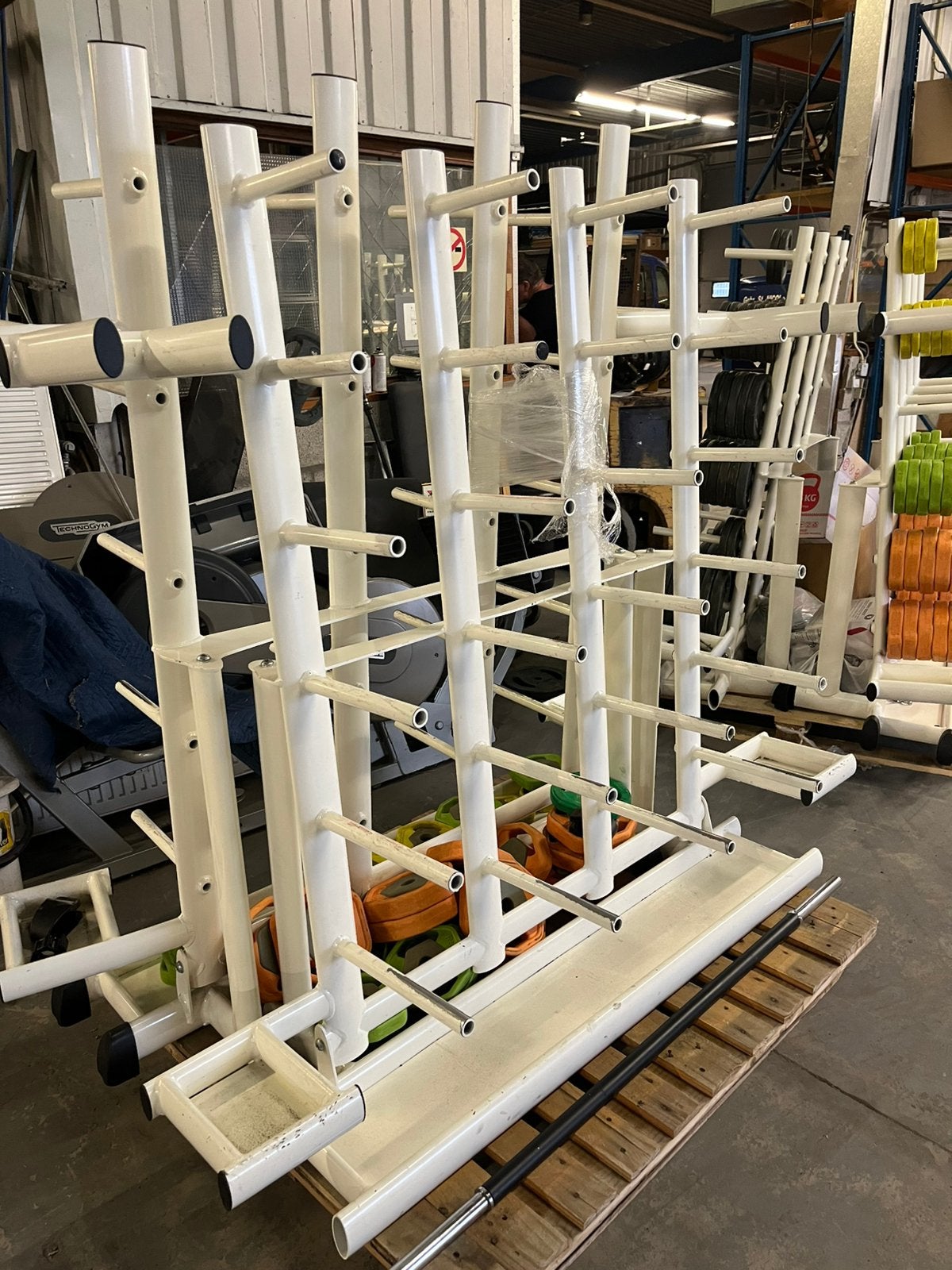 Rek voor stangen en schijven gym 80 bodypump, Ophalen, Gebruikt, Overige typen, Gym80