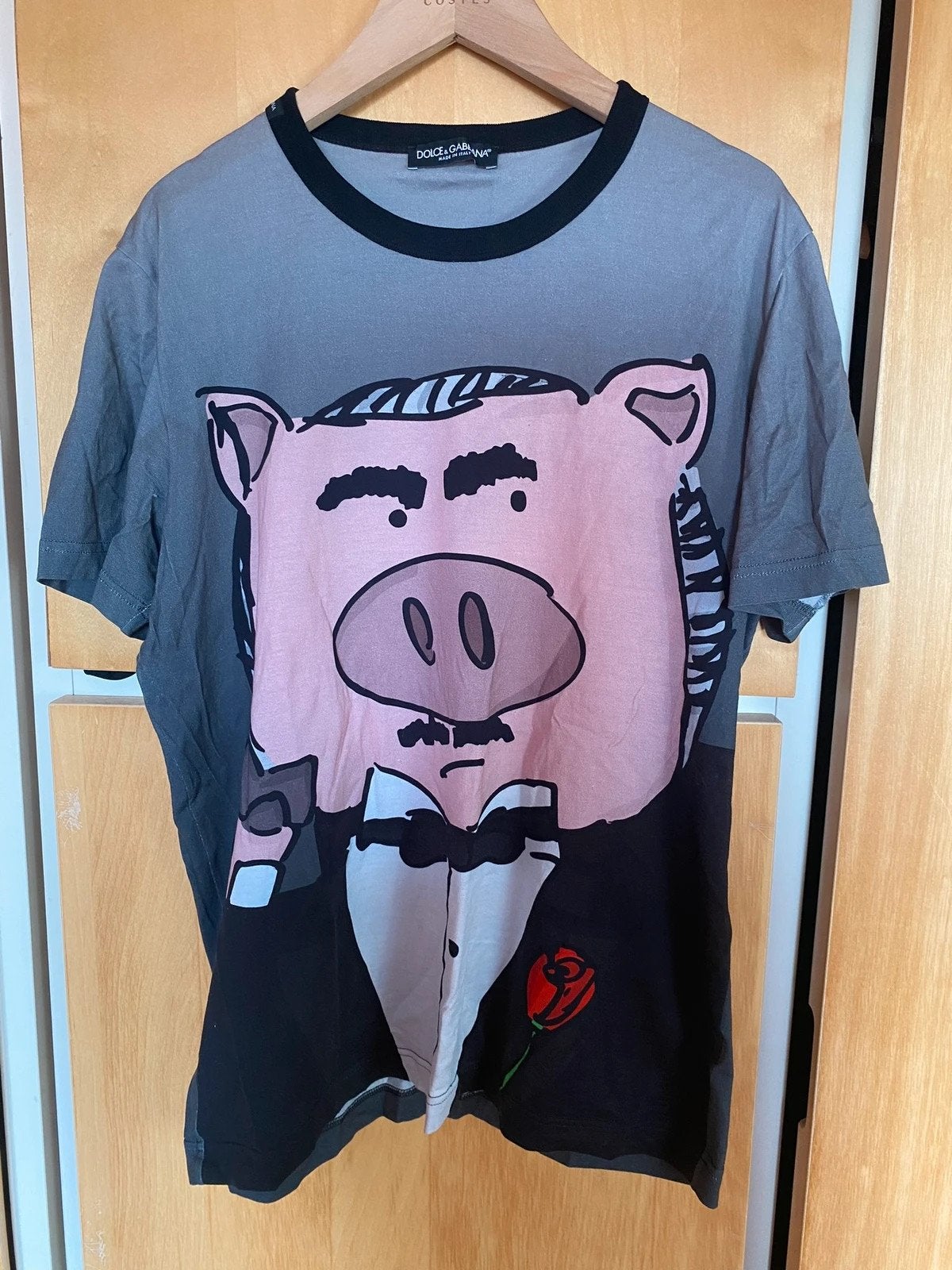 Dolce & Gabbana T-shirt - "Jaar van het Varken" 2019 (Beperk, Maat 52/54 (L), Dolce &amp; Gabbana, Ophalen of Verzenden, Grijs