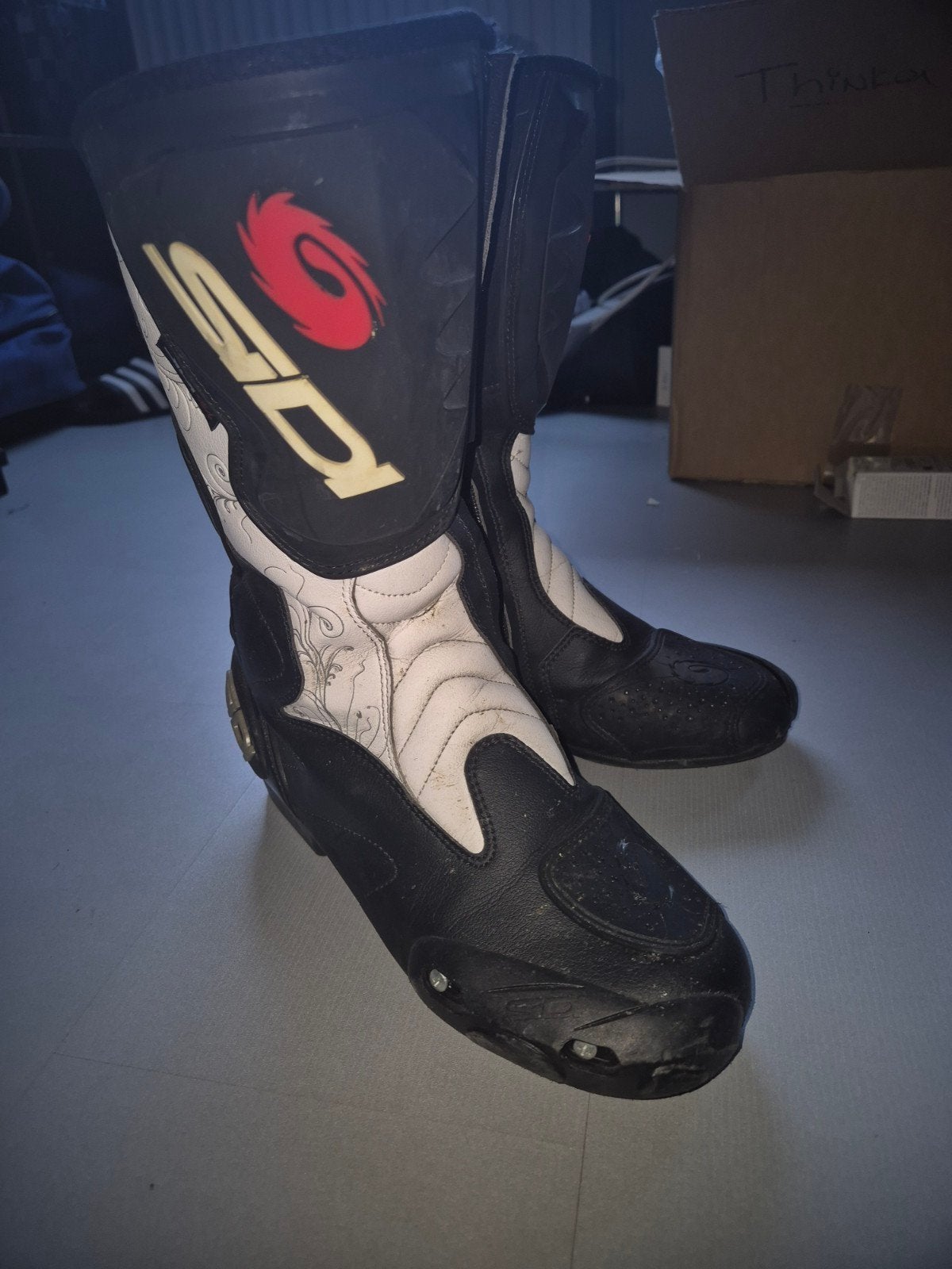 Sidi motorlaarzen - Zwart/Wit, Motoren, Kleding | Motorkleding, Heren, Ophalen of Verzenden, Laarzen, Tweedehands