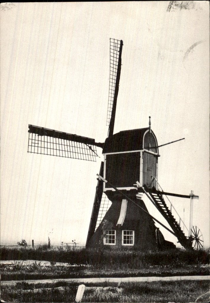 Leiden - Wipwatermolen - De Rode Wip, Ophalen of Verzenden, 1960 tot 1980, Gelopen, Zuid-Holland