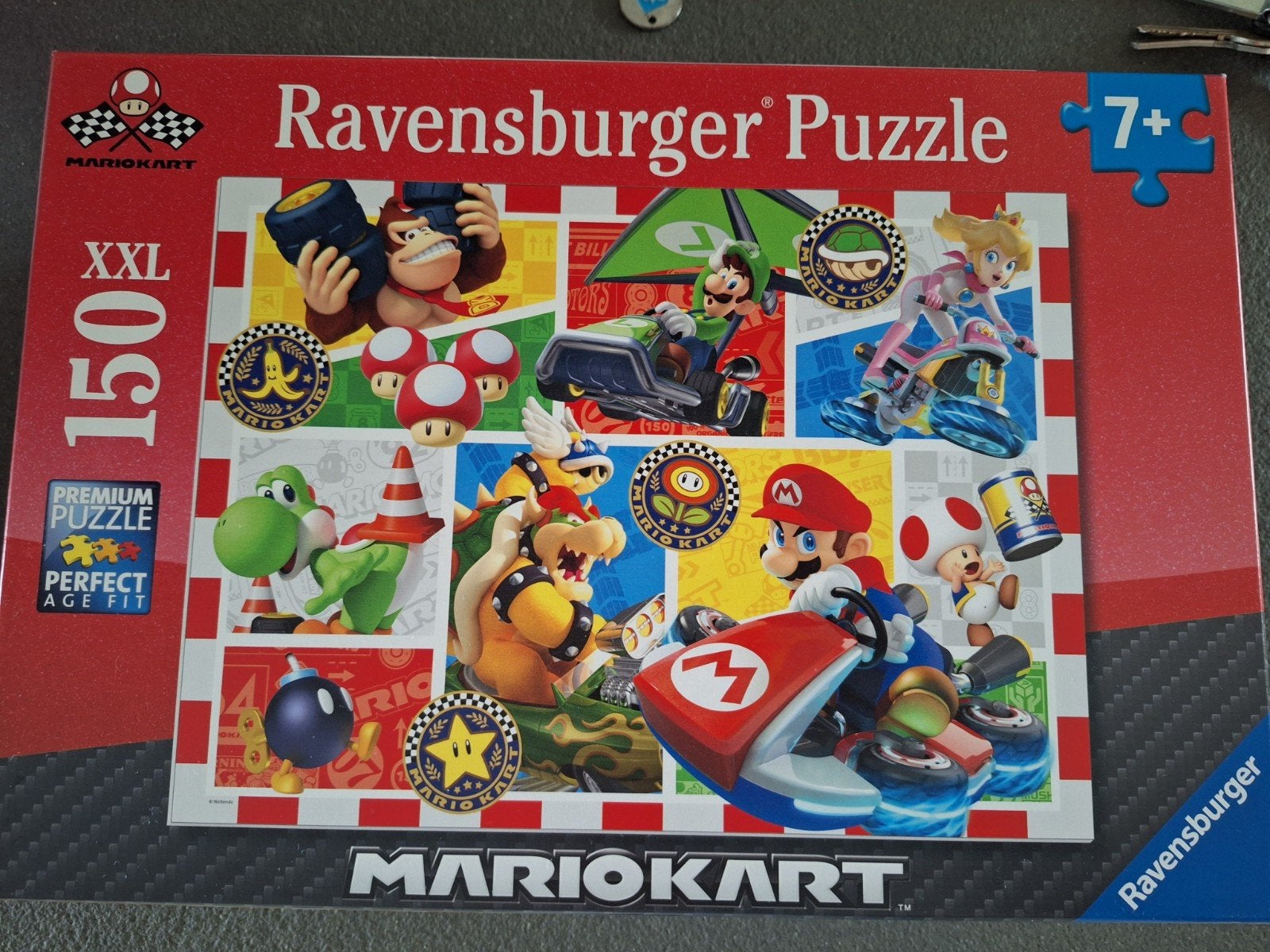 Ravensburger Mario Kart Legpuzzel 150 XXL stukjes, Ophalen of Verzenden, Minder dan 500 stukjes, Zo goed als nieuw, Legpuzzel