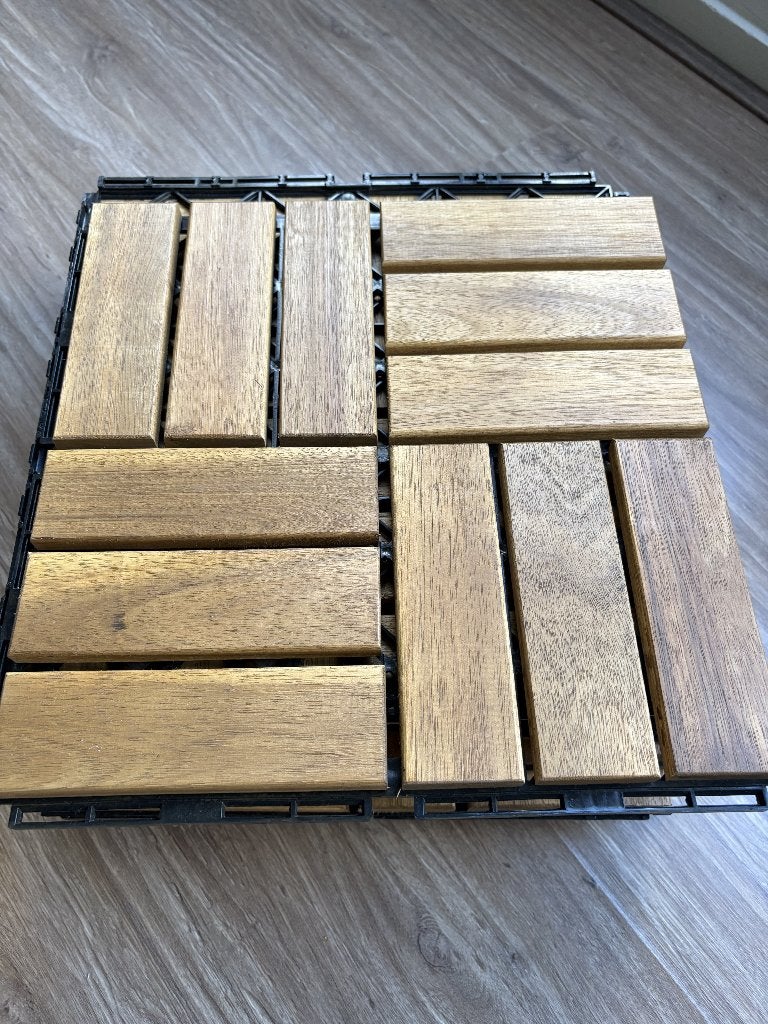 IKEA RUNNEN vlondertegels acacia - 4,86 m² - ZGAN, Ophalen, Zo goed als nieuw, Hout